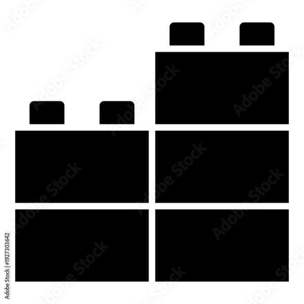 Obraz Building blocks glyph solid icon