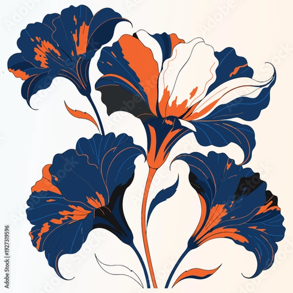 Obraz Minimalist icon representing a vector graphics file