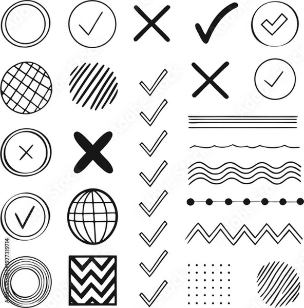 Obraz Minimalist icon representing a vector file format