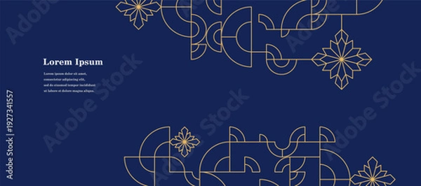 Obraz 幾何学 抽象 サークル パターン 星型 背景