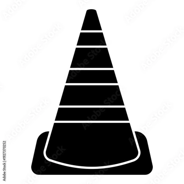 Obraz traffic cone solid icon