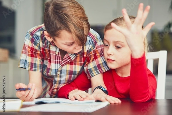 Fototapeta Learning at home