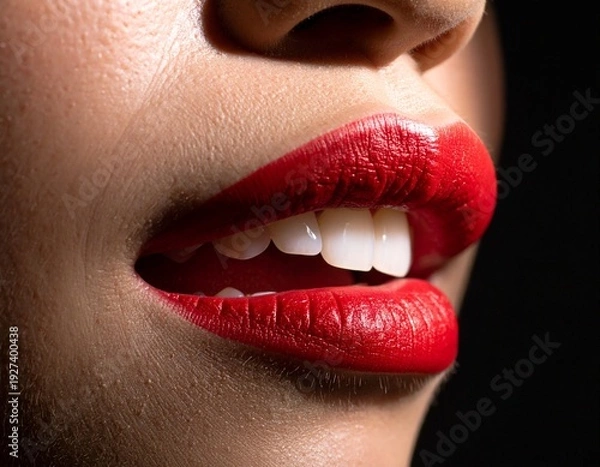 Obraz 笑っている女性の口元