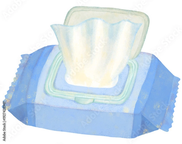 Obraz ウェットティッシュのイラスト