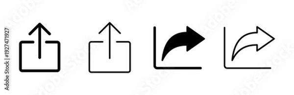 Obraz Share icon set. Sharing vector icon