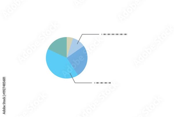 Obraz シンプルな円グラフのイラスト