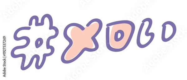 Obraz ハッシュタグ「メロい」の手書き素材