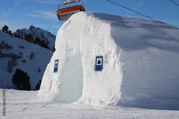 Obraz Eistunnel auf der Skipiste