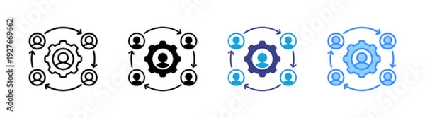 Obraz Administration icon set multiple style collection