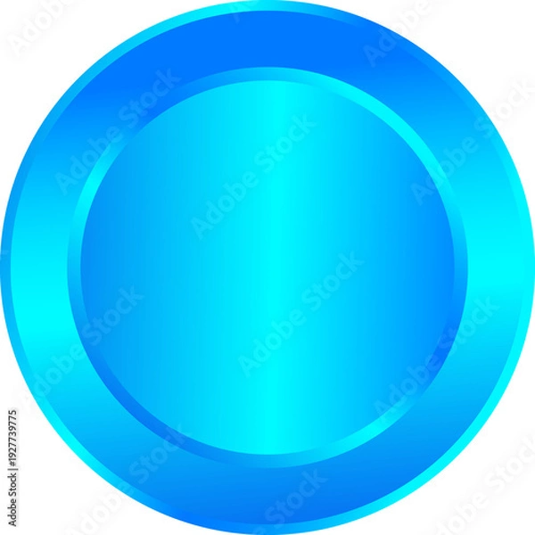 Obraz blue glossy button