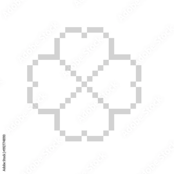 Obraz Pixel Art Four Leaf Clover