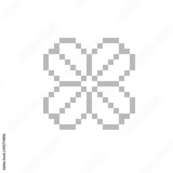Obraz Four Leaf Clover Pixel Art