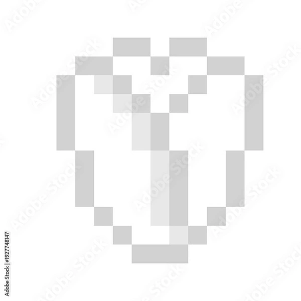 Obraz White Rose Flower Pixel Art