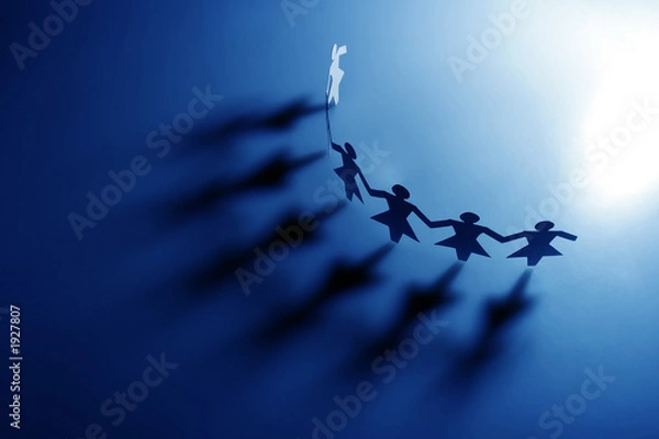 Obraz female paper chain