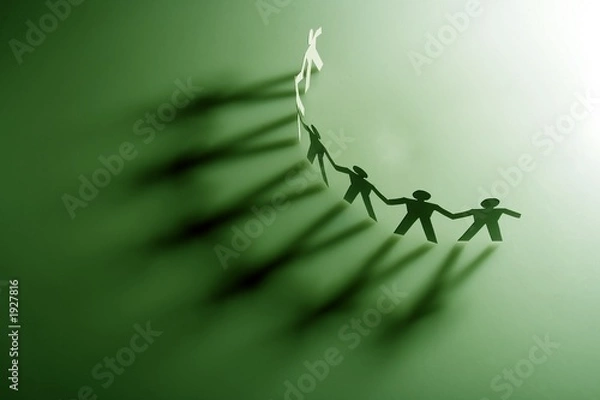 Obraz męski łańcuch papieru