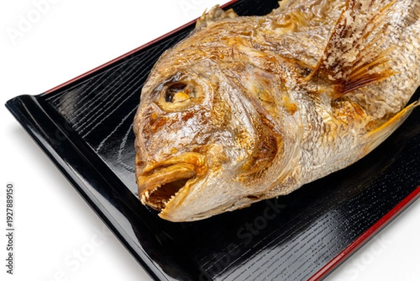 Obraz 鯛の姿焼きが乗ったお祝いの和食膳