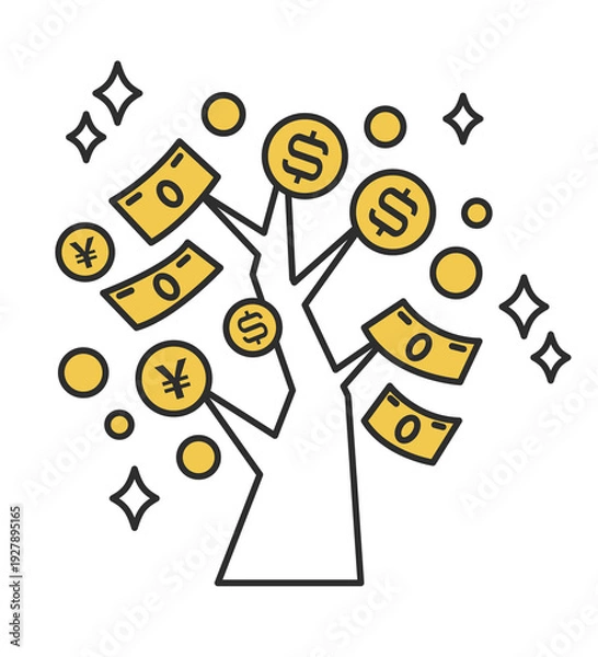 Obraz 金のなる木のイラスト