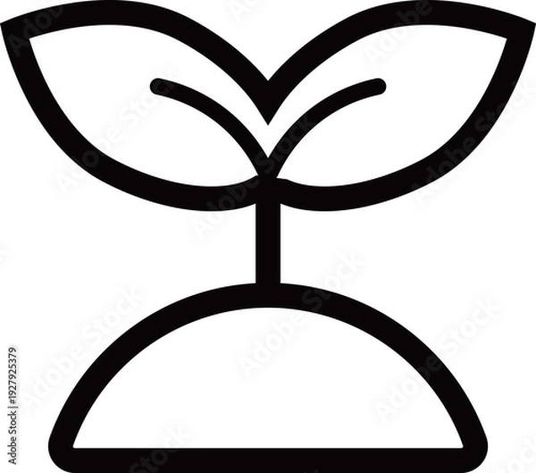 Obraz 土から生えた双葉のアイコン