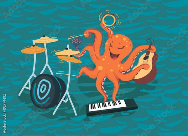 Obraz Octopus Plays Music