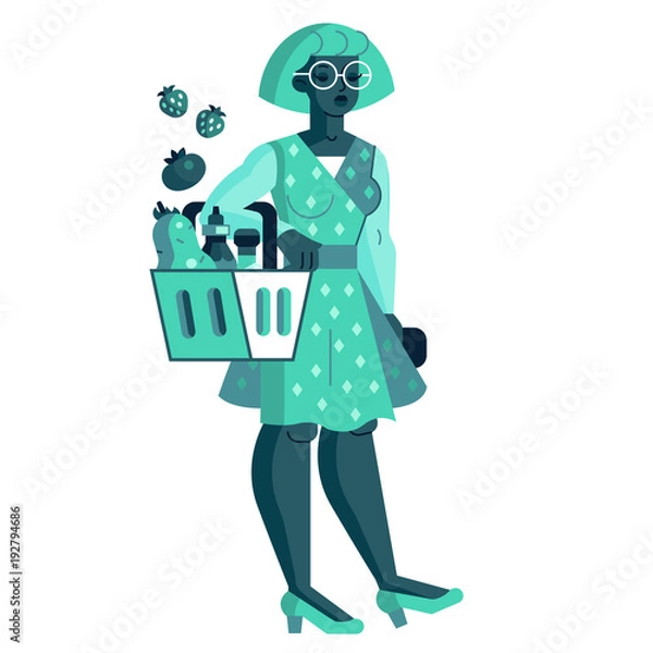 Obraz Housewife from the supermarket