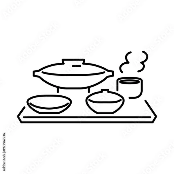 Obraz 懐石料理をモチーフにしたアイコン