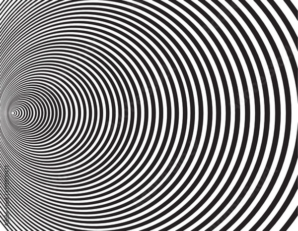 Obraz black white radial circles