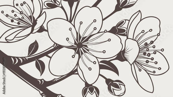 Obraz white flower on black background