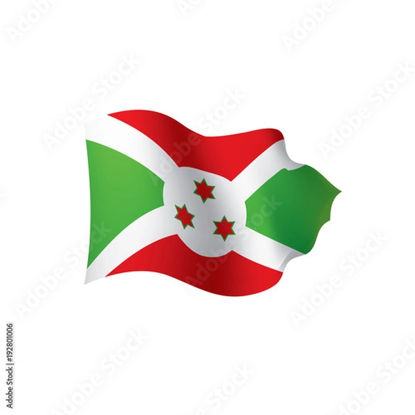 Fototapeta Burundi flag, vector illustration