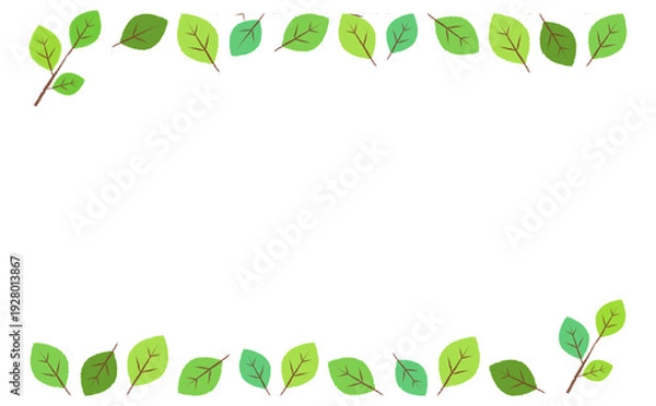 Obraz 葉っぱと小枝のフレーム