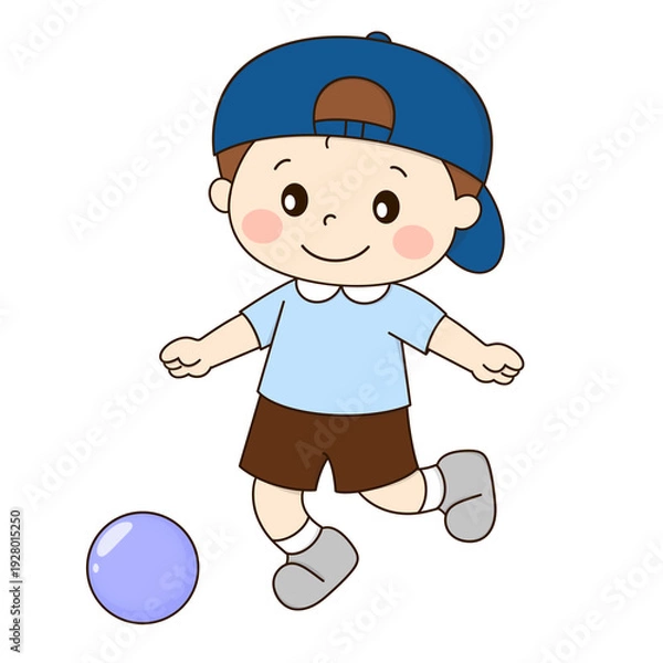 Fototapeta boy with ball