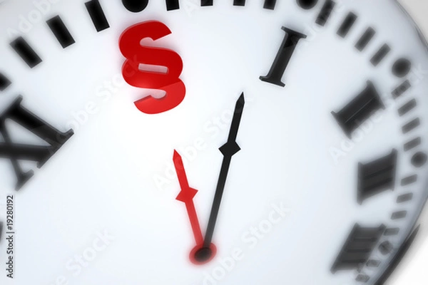 Obraz Paragraph symbol im Uhr format