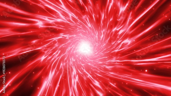 Obraz 回転して渦巻く赤色の炎の集中線のエフェクト背景	