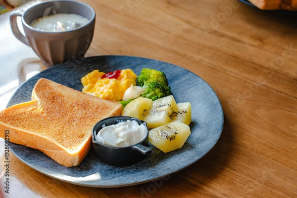 Obraz 朝食プレートとスープ