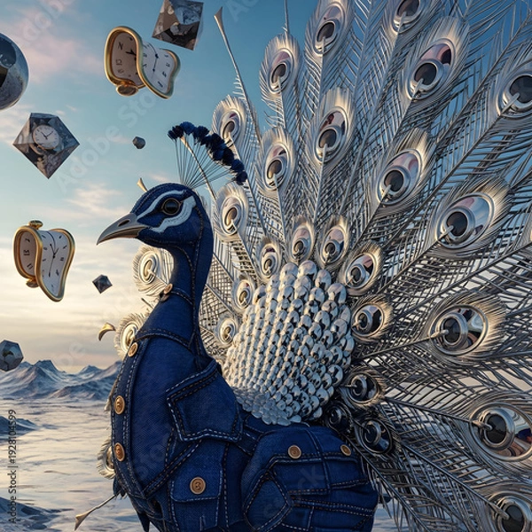 Obraz Peacock in Leather Jacket