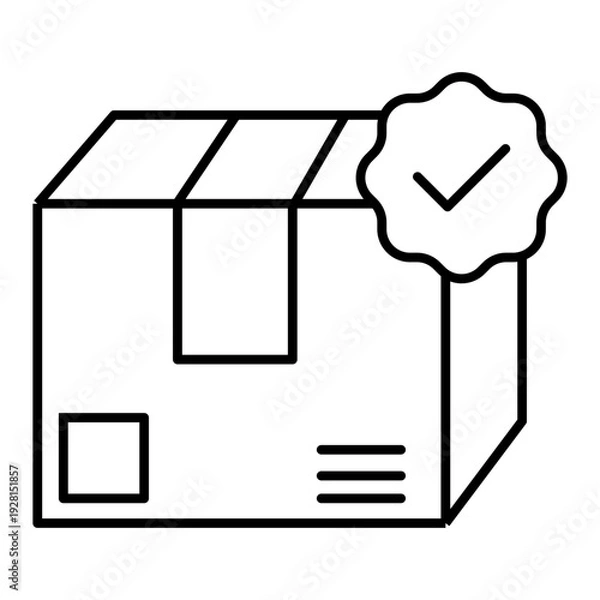 Obraz verified product line icon with editable stroke