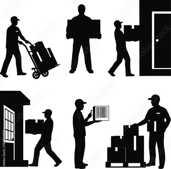 Obraz Moving and delivery icon set