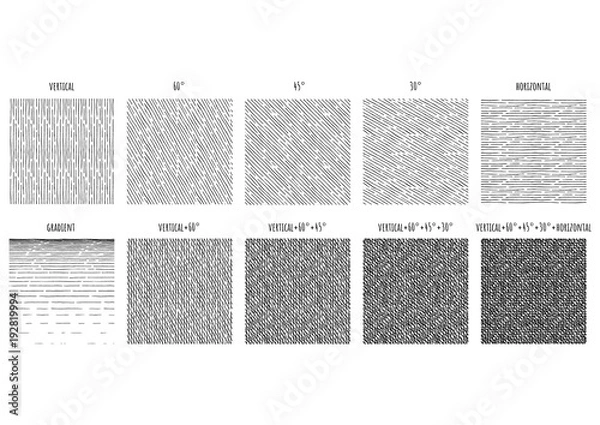 Obraz Simple pattern of rough hatching grunge texture