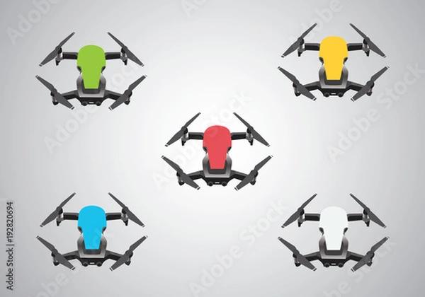Obraz Five drones air