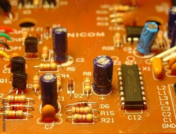 Obraz electronic components board