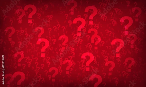 Obraz Red question mark random pattern background.