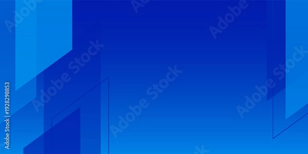 Obraz Blue geometric shapes background. Dynamic shapes composition modern