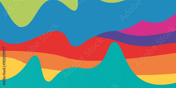 Obraz Multicolor Straight Lines Background. Rainbow rays direction modern simple design