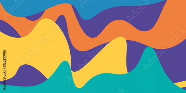 Obraz Gradient Separator Headers shapes. Abstract Waves Gradient simple
