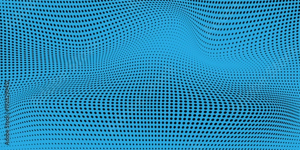 Obraz halfton pattern dot background texture overlay grunge distress linear vector. Vector halftone dots. Halftone vector Technology Background simple design