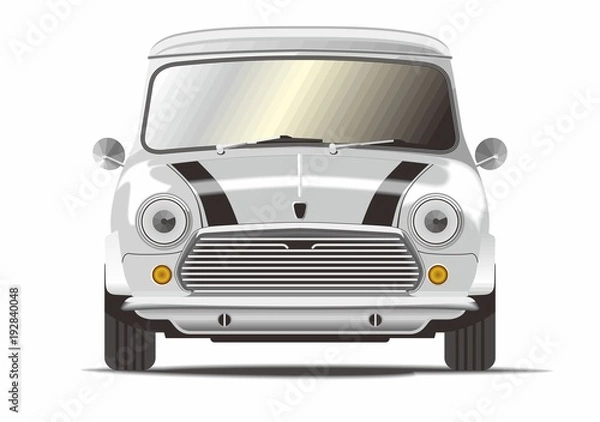 Obraz Klasyczny mini samochód wektor