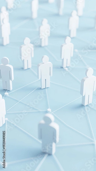 Obraz Corporate Teamwork Network Illustration