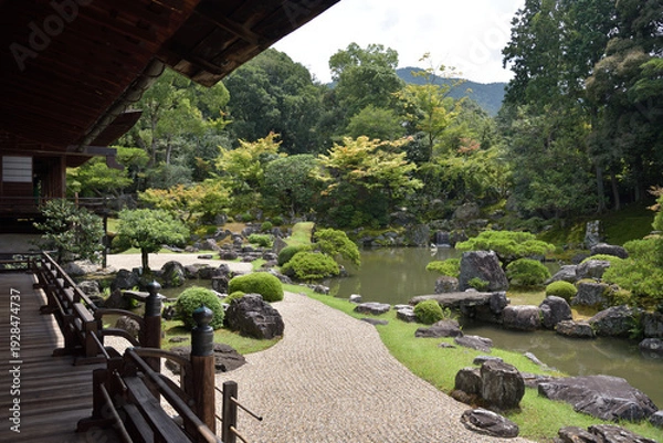 Obraz 世界遺産醍醐寺　表書院から眺める三宝院庭園(京都市伏見区)