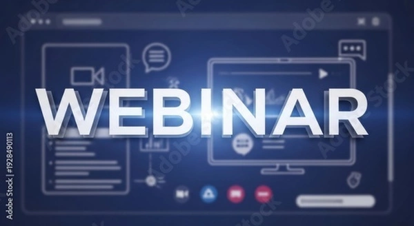 Obraz Online Webinar Presentation on Digital Technology and Communication.