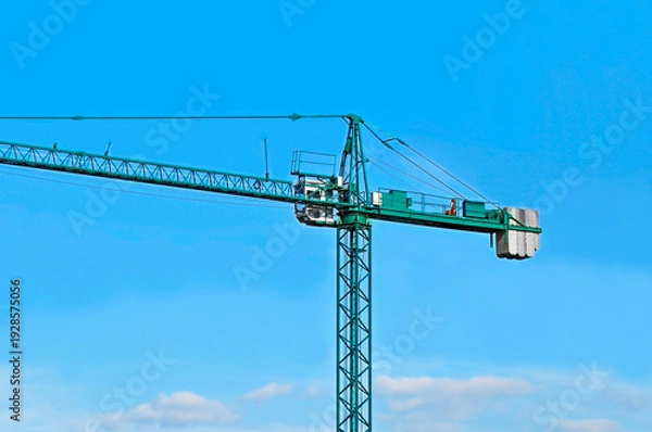 Obraz Green tower crane