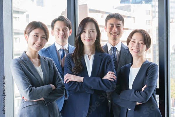 Obraz 腕組み　グループ　ビジネスパーソン